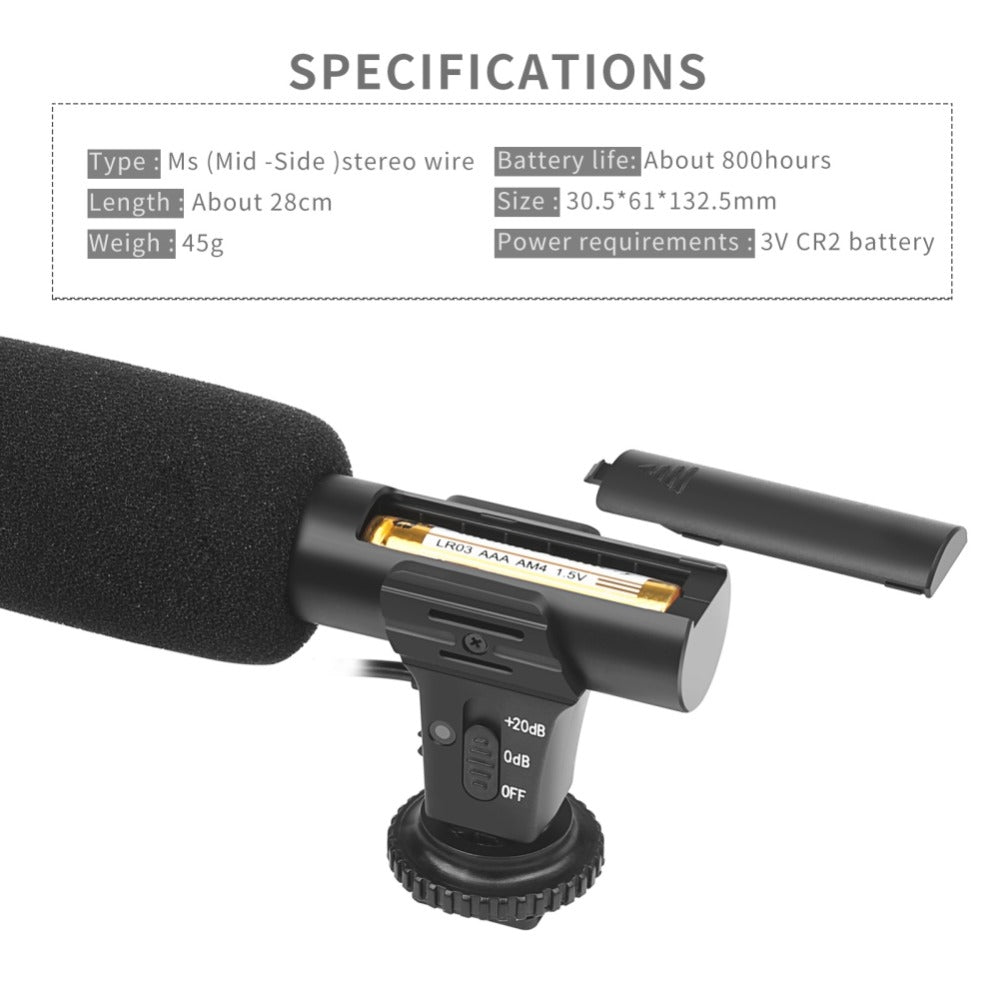 Microphones-Digital Video Recording Microphone Stereo Camera Mic Microphones-Digital Video Recording Microphone Stereo Camera Mic